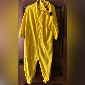 POKÉMON PIKACHU Kids Child’s Large Yellow Fuzzy Costume Face Hood & Tail